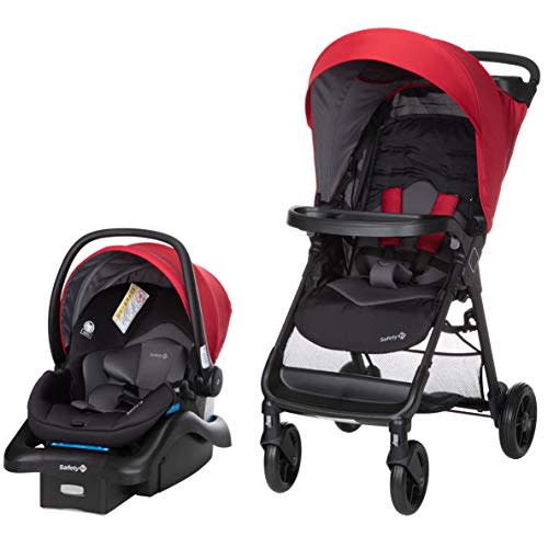 Safety 1st Smooth Ride Travel System Stroller and Car Seat OnBoard™ FLX - Efficient Infant Car Seat Stroller and Infant Car Seat and Stroller Combo, Black Cherry