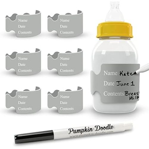 Pumpkin Doodle The Original Write and Reuse Baby Bottle Labels for Daycare