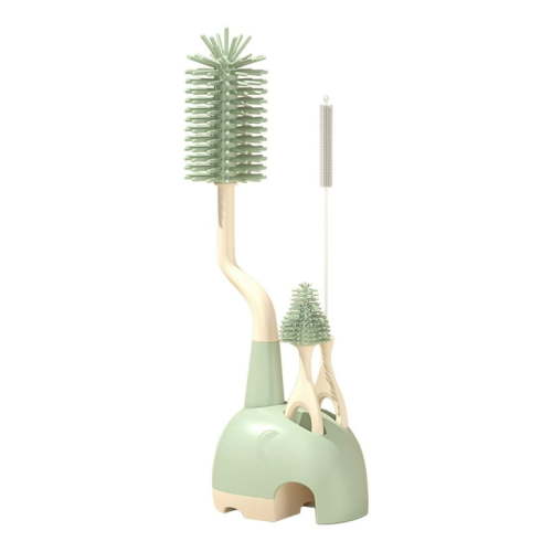 Silicone Bottle Brush Cleaning Set Bottle Brush Kit, Innovative Design for Better Cleaning Nipple Cleaner, Straw Brush Bottle Cleaner Brush for Bottle, Breast Pumps, Nipples Includes Drying Rack Stand