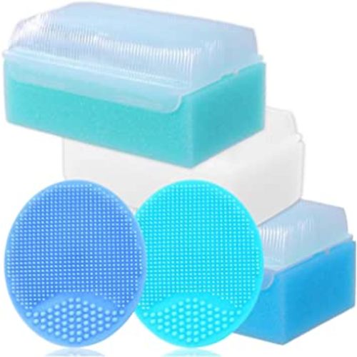 Baby Bath Sponges for Newborns - Baby Cradle Cap Brush - Cradle Cap Kit for Babies (Pack of 5)