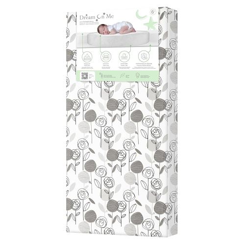 Dream On Me 2 in 1 Hush Haven Crib and Toddler Mattress,Waterproof Vinyl Cover, Greenguard Gold & BSA Certified