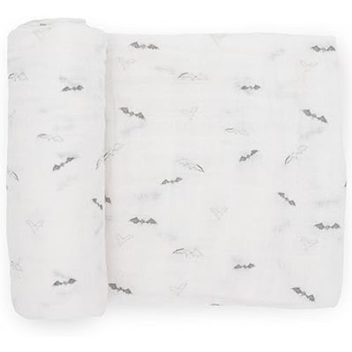 Little Unicorn Premium Cotton Swaddle Baby Blanket | Breathable Fabric | for swaddling, Play, Nursing & More (Bats)