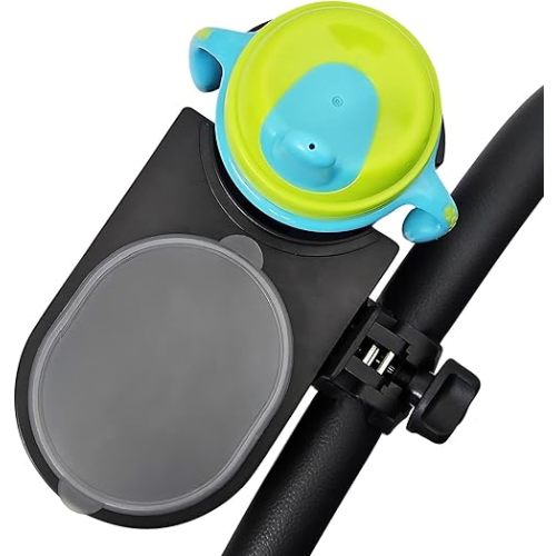 liuliuby Universal Stroller Snack Tray Attachment | Stroller Cup Holder Attachment Universal Snack Tray for Stroller Tray Attachment | Clip On Baby Stroller Accessories for Joggers, Umbrella & Wagons