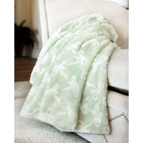 Bows Mint Plush Blanket | Minky Couture