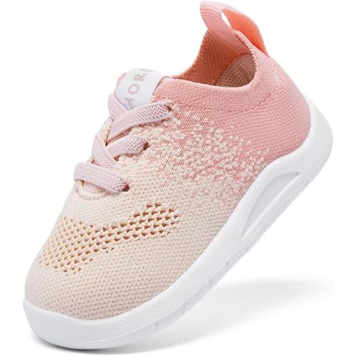 MORENDL Toddler Shoes Baby Walking Sock Shoes Infant Sneakers 0-4 Years Boy Girl Barefoot Tennis Shoe Non-Slip Brethable
