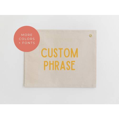 Custom Canvas Banner, Custom Nursery Canvas Banner, Custom Nursery Wall Hanging, Custom Pennant Banner, Custom Wall Flag Décor