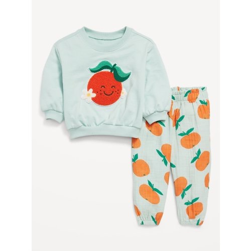 Graphic Sweatshirt and Pants Set for Baby