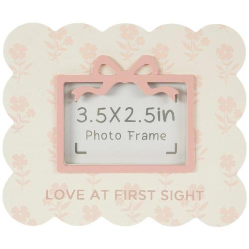 Love At First Sight Scalloped Picture Frame - 3.5&quot; x 2.5&quot;