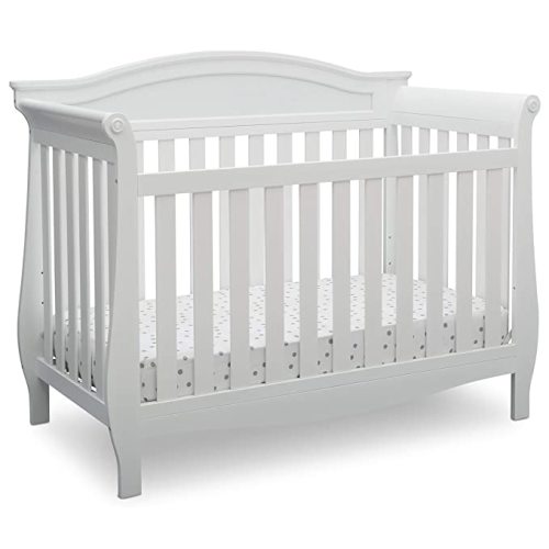 Delta Children Lancaster 4-in-1 Convertible Baby Crib, Bianca White - 4-in-1 Crib