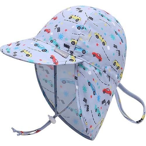 Duoyeree UPF 50+ Baby Sun Hat with Ear and Neck Protection - Toddler Beach Hat for Boys & Girls - Ideal for Summer Fun