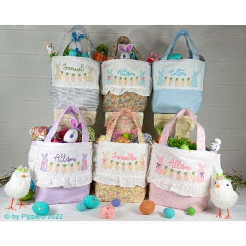 Vintage Personalized Easter Basket,  Customized Easter Basket, Kid&#39;s Easter Basket, Custom Easter Basket, Antique Easter Tote