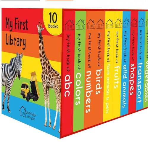 My First Library: Boxset of 10 Board Books for Kids
