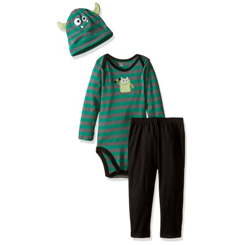 Gerber Boys' 3 Piece Bodysuit, Monster, 0-3 Months