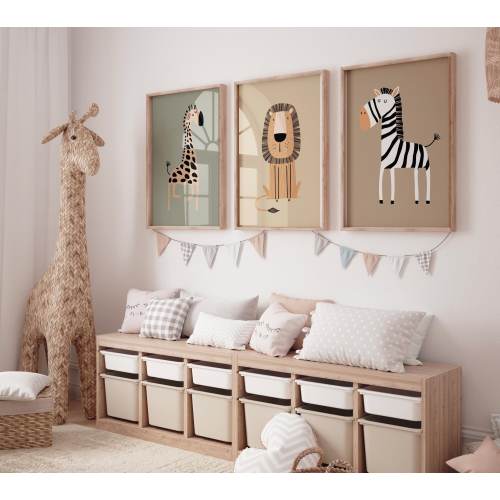 Safari Nursery Wall Prints, Boho Nursery Prints, jungle animals, Sage Green Nursery Art, animal Nursery Decor, animal prints