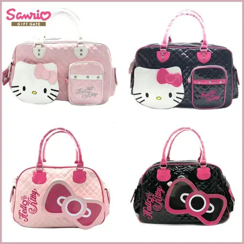 Sanrio Y2k High Capacity Handbag Messenger Bag Kawaii Hello Kitty Cartoon Pu Bright Surface Girls Fashion Travel Bags Gift Toys - AliExpress