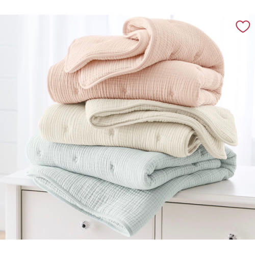 Cuddle Me Muslin Baby Quilt | Pottery Barn Kids