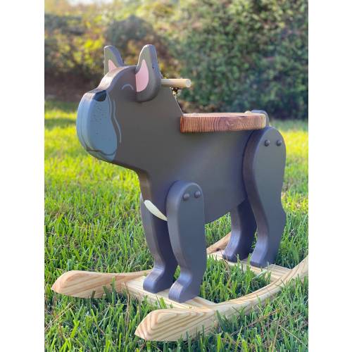 French Bulldog Rocker Wooden Rocking Horse For Toddler Rocker Ride On Toy Baby Shower Gift Kids Room Decor Nursery Decoration