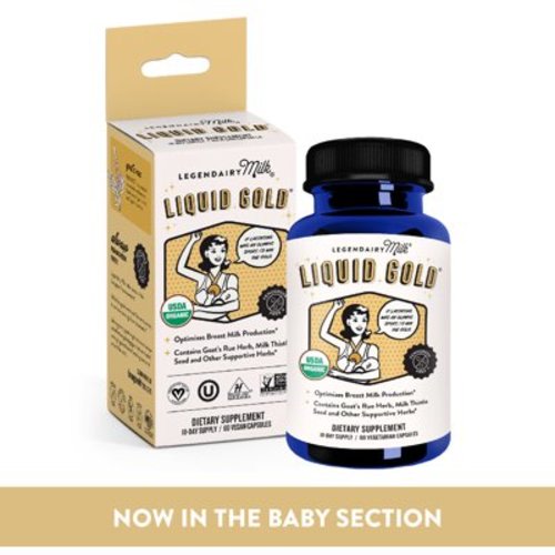 Legendairy Milk Liquid Gold, Breastfeeding Lactation Supplement, Organic, 60 Caps