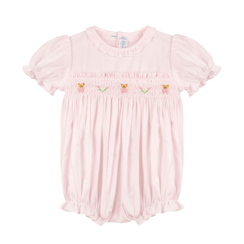 Girls Easter Bunny Smocked Romper
