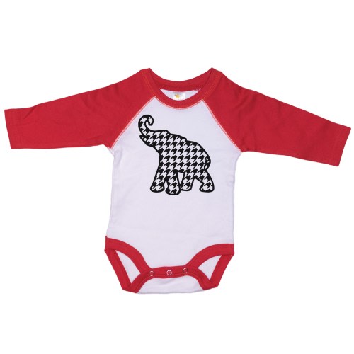 Houndstooth Elephant Onesie®, Elephant Baby Outfit, Alabama Football Baby Onesie®, Newborn Bodysuit, Houndstooth Onesie®, Alabama Onesie®