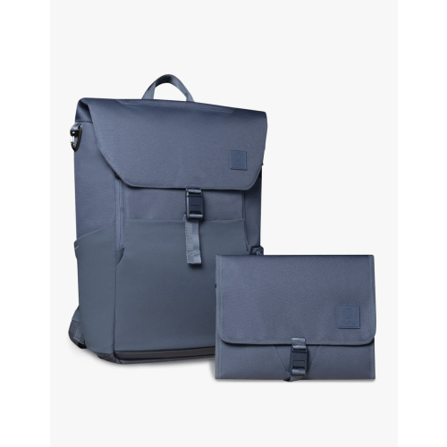 Everyday Diaper Backpack & Changing Wallet Bundle / Dusky Blue