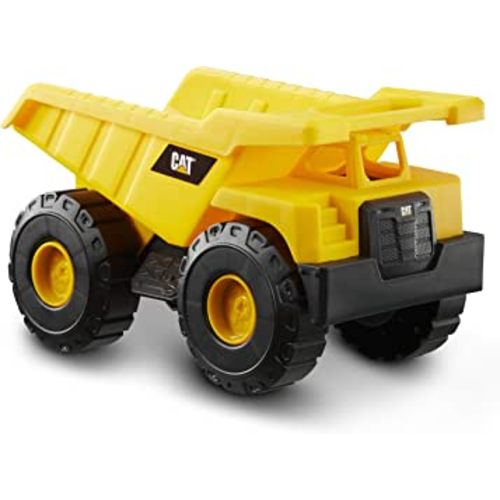 CAT Construction Toys, 15" Dump Truck Toy, Ages 3+, Sturdy Plastic, No Batteries Required, Cat Construction Tough Rigs Series