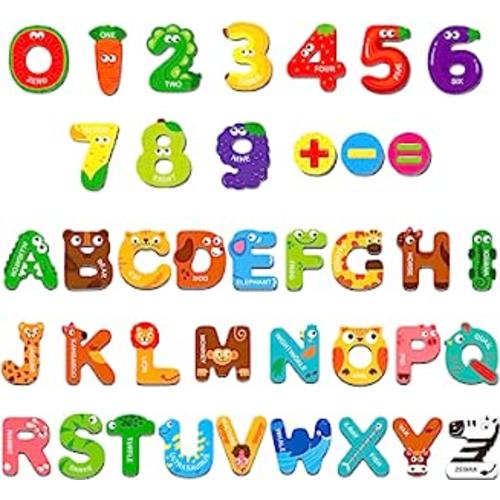 Amazon.com: Magnetic Uppercase Letters and Numbers, Educational Learning Tool for Kids Word Recognition 39 Pieces Magnets Include 26 Colorful Alphabet Letters, 10 Numbers and 3 Symbols,Toddlers 3 4 5 Years Old : Toys & Games