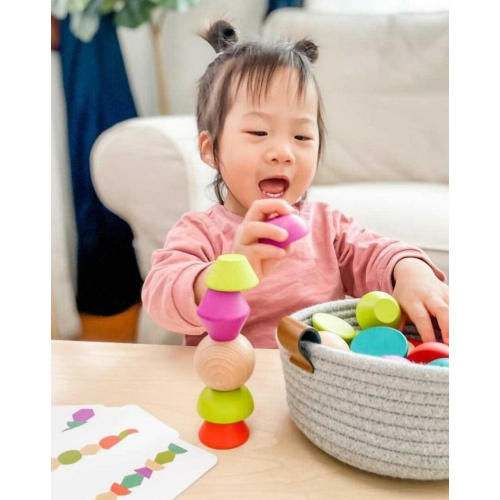 Wooden Stacking Beads Kids Toy - 30 Piece Set
