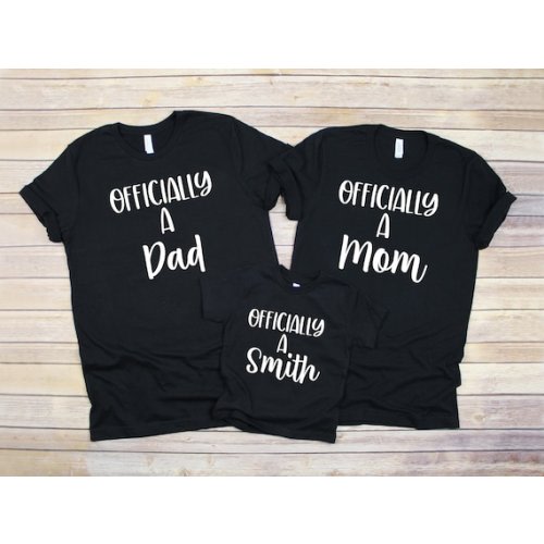 Officially Adopted Mom Dad Custom Name Shirts Gotcha - Etsy
