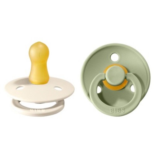 Bibs Colour Latex Pacifier - 2pk, Color: Ivory/Sage