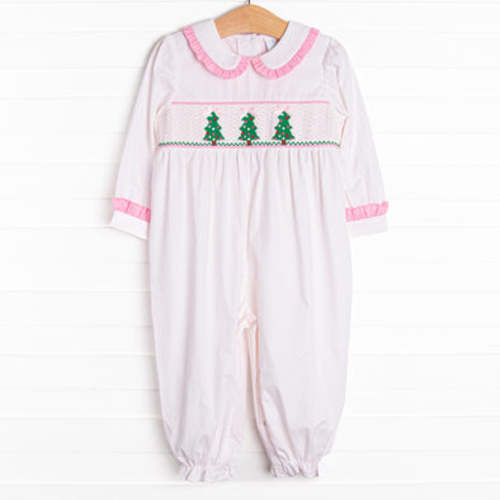 Dots and Decorations Smocked Romper, Pink – Stitchy Fish