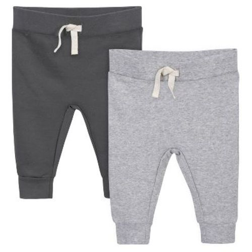 Gerber Baby Boys' Pants, 2-Pack, Grays, Newborn