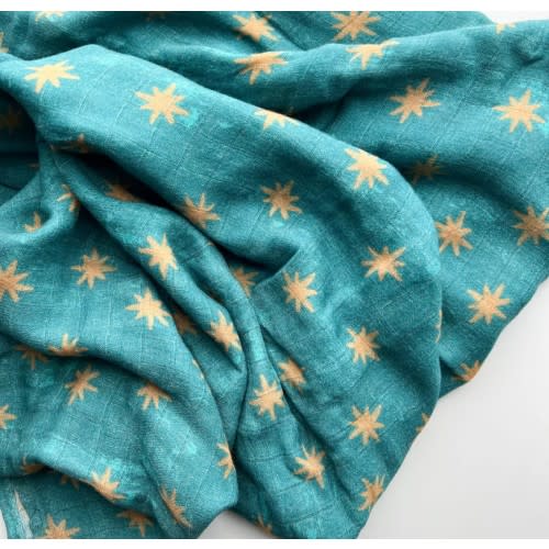 Catholic Baby Swaddle Muslin Blanket | Guadalupe Stars – The Little Rose Shop