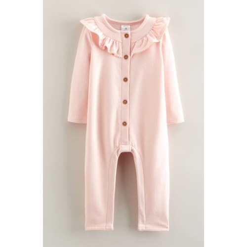 Ruffle Fleece Romper, Newborn