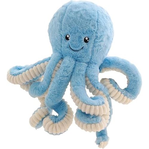 Cute Big Octopus Pillows,Interior Decoration Octopus Cushion,Soft Marine Animal Decorations (Blue, 15.7 inch)