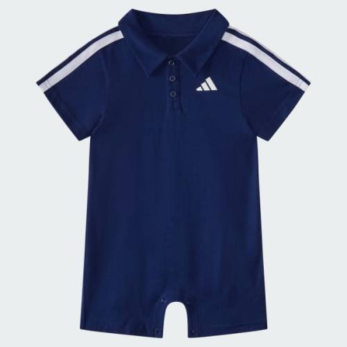 Short Sleeve Cotton Polo Romper