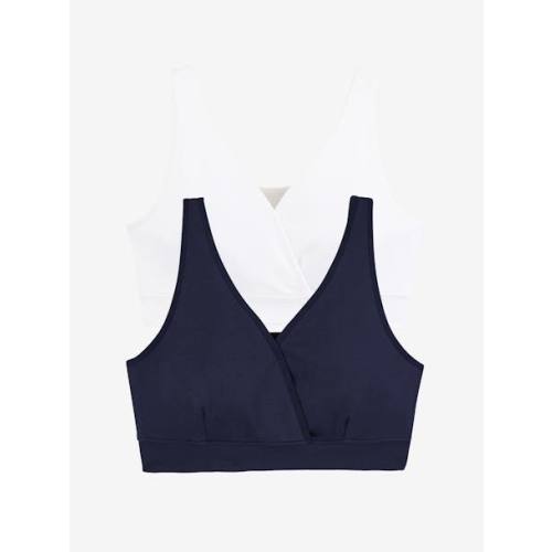 Pack of 2 Seamless Bras in Microfibre, Nursing Special - dark blue, Maternity