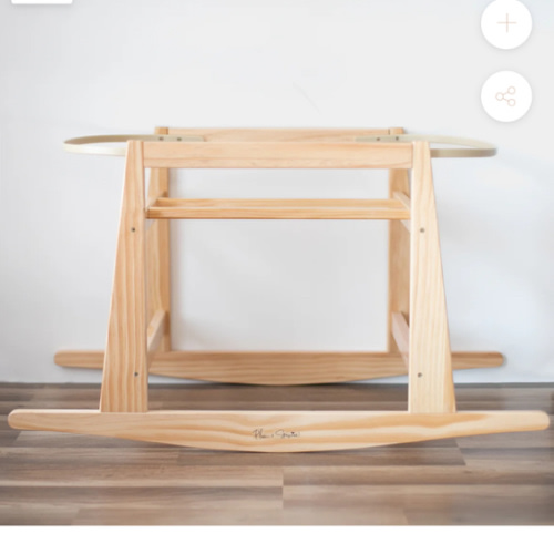 Original Rocking<br>Moses Bassinet Stand<br>with brake<br>Natural