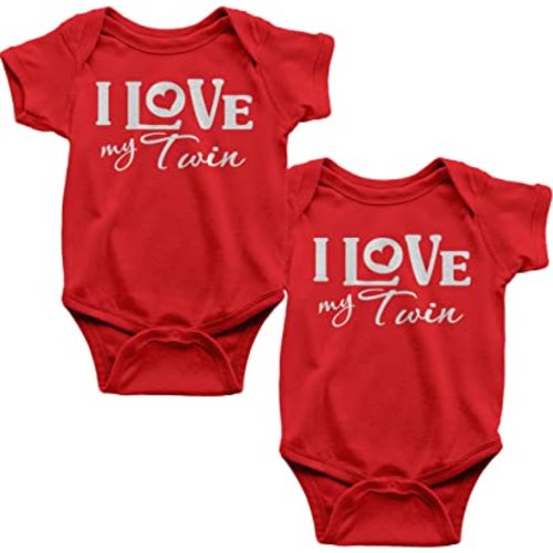 Twin Bodysuits for Baby Girls, Twin Girl Outfits, Matching Twins Shirts, Infants