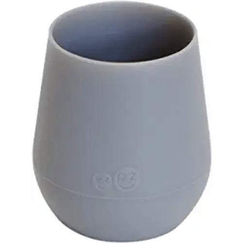 ez pz Tiny Cup (Gray) - 100% Silicone Training Cup for Infants - Designed by a Pediatric Feeding Specialist - 4 months+ - Baby-led Weaning Gear & Baby Gift