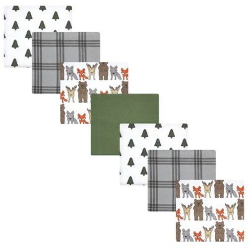 Hudson Baby Infant Boy Cotton Flannel Receiving Blankets Bundle, Wild Forest, One Size