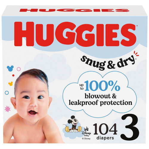 Huggies Snug & Dry Baby Diapers, Size 3 (16-28 lbs), 104 Count, Disposable Baby Diapers - Walmart.ca