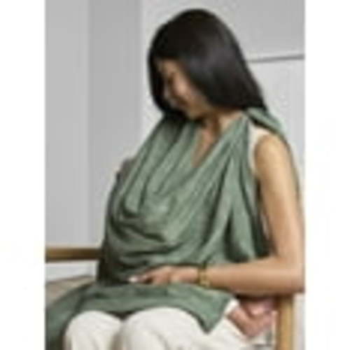 Modern Moments By Gerber Multi-Use Nursing Cover, Swaddle Blanket, Tummy Time Blanket and Burp Cloth , One Size, Green