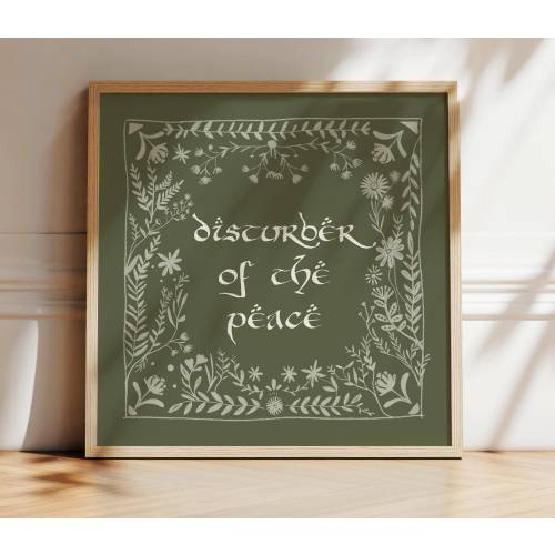 Disturber of the Peace Nursery Print, LOTR Artwork