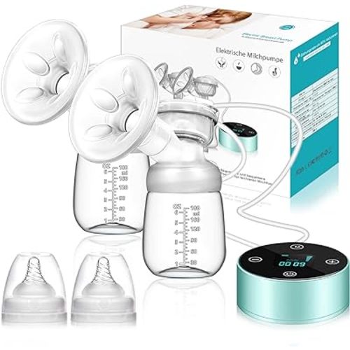 Electric Breast Pump, Breast Pump Electric Breastfeeding Pump 3 Modes 10 Levels Dual Rechargeable Nursing Double Breast Milk Pump Massage with Touchscreen LED