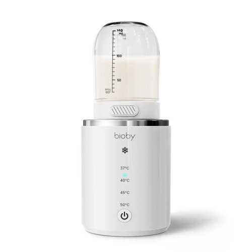 Bioby Portable Baby Bottle Warmer, Rechargeable Milk Warmer with 2 Bottle Adapters, Breast Milk/Water Heating, Multiple Temperature Setting, Fast Heating Defrosting Function