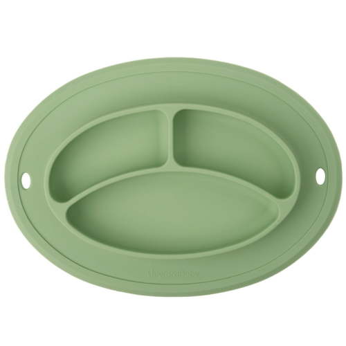 UpwardBaby Divider Plate with Suction Placemat - BPA Free - 100% Food-Grade Silicone - 6m+