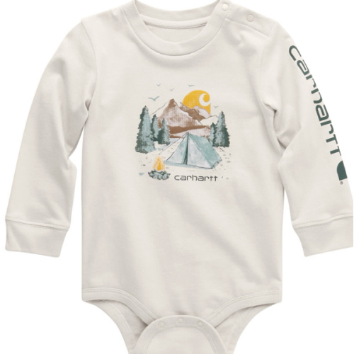 Carhartt Infant Boys' Camping Logo Long Sleeve Onesie | Boot Barn