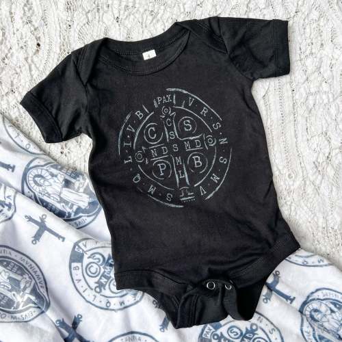 Benedict Medal Baby Onesie