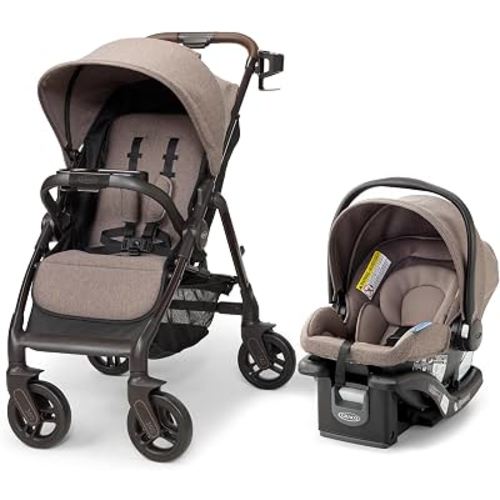 Graco Merge Travel System - Swivel Wheel Baby Stroller Car Seat Combo, Travel System Stroller with 360-Degree Rotating Wheels